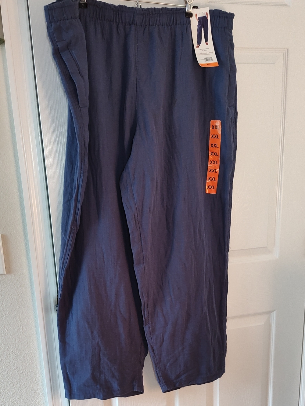 Coldwater Creek Blue Elastic Waist Gauze Pants